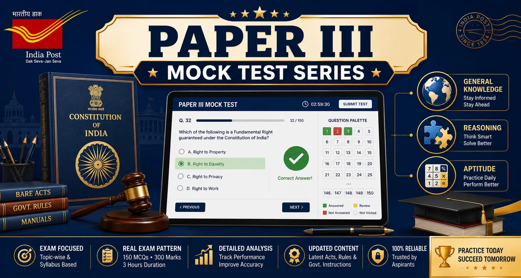 IPO Paper III Master Series – 10 Full-Length Mock Tests (2026 Pattern)