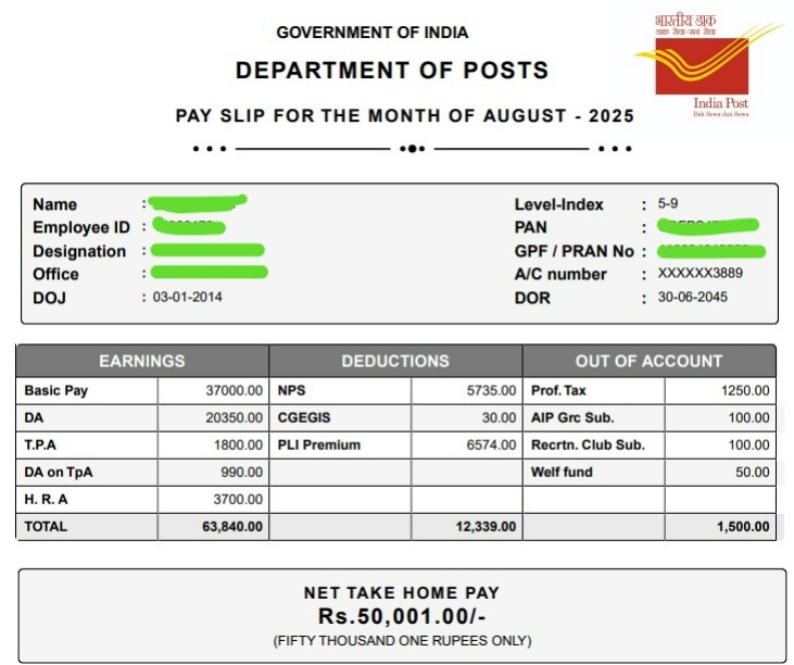 DOP PAY SLIP DIRECT LINK