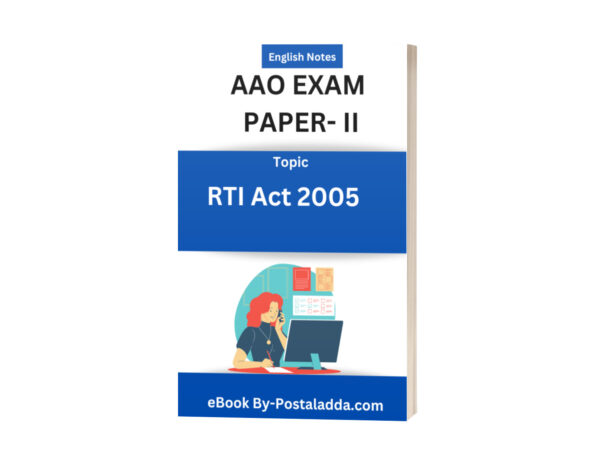 RTI Act 2005 Notes for aao exam 2024