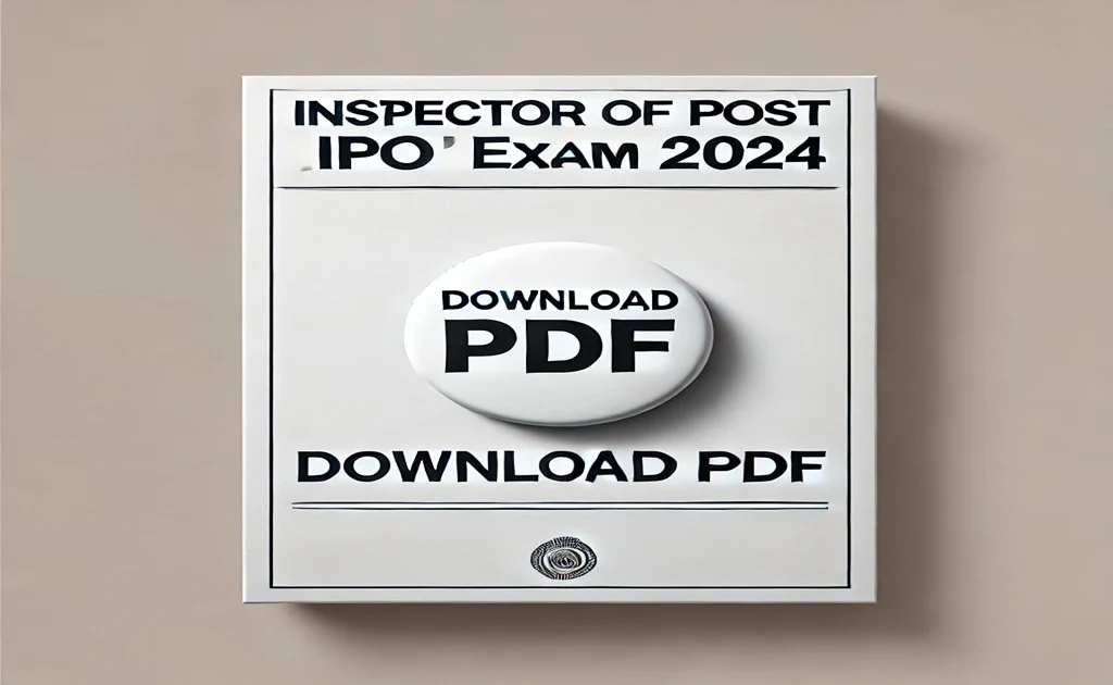 Download IPO Exam 2024 Question Paper